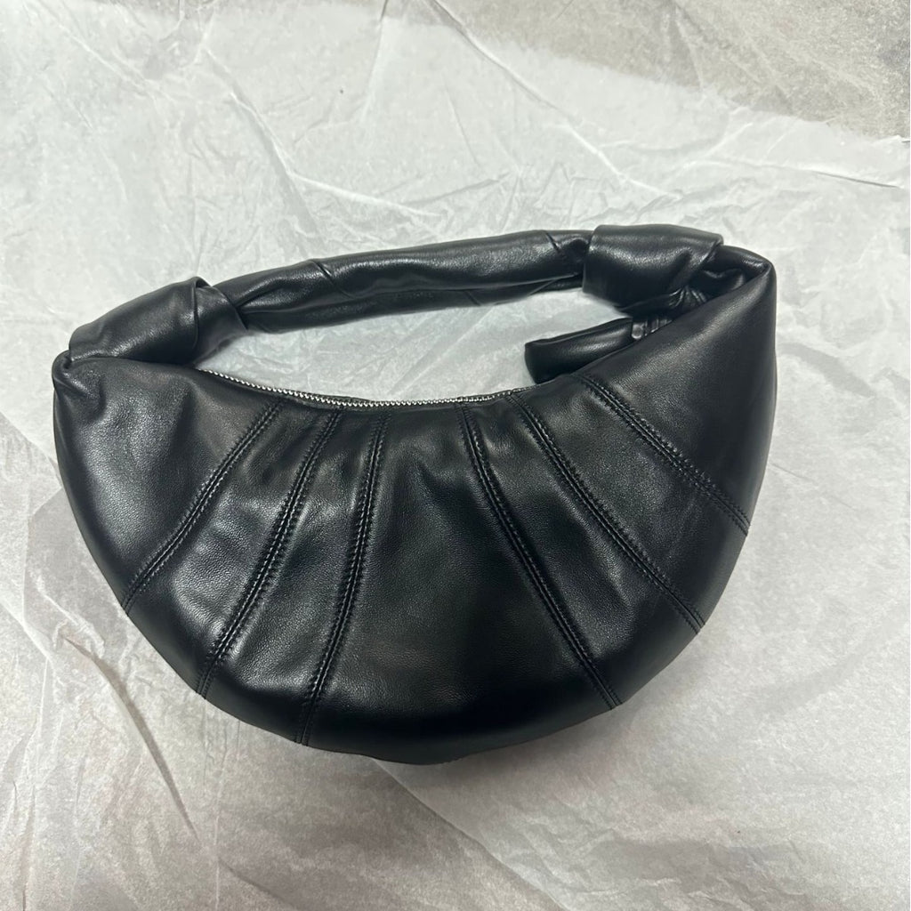 Elegant sheepskin crescent luxury bag
