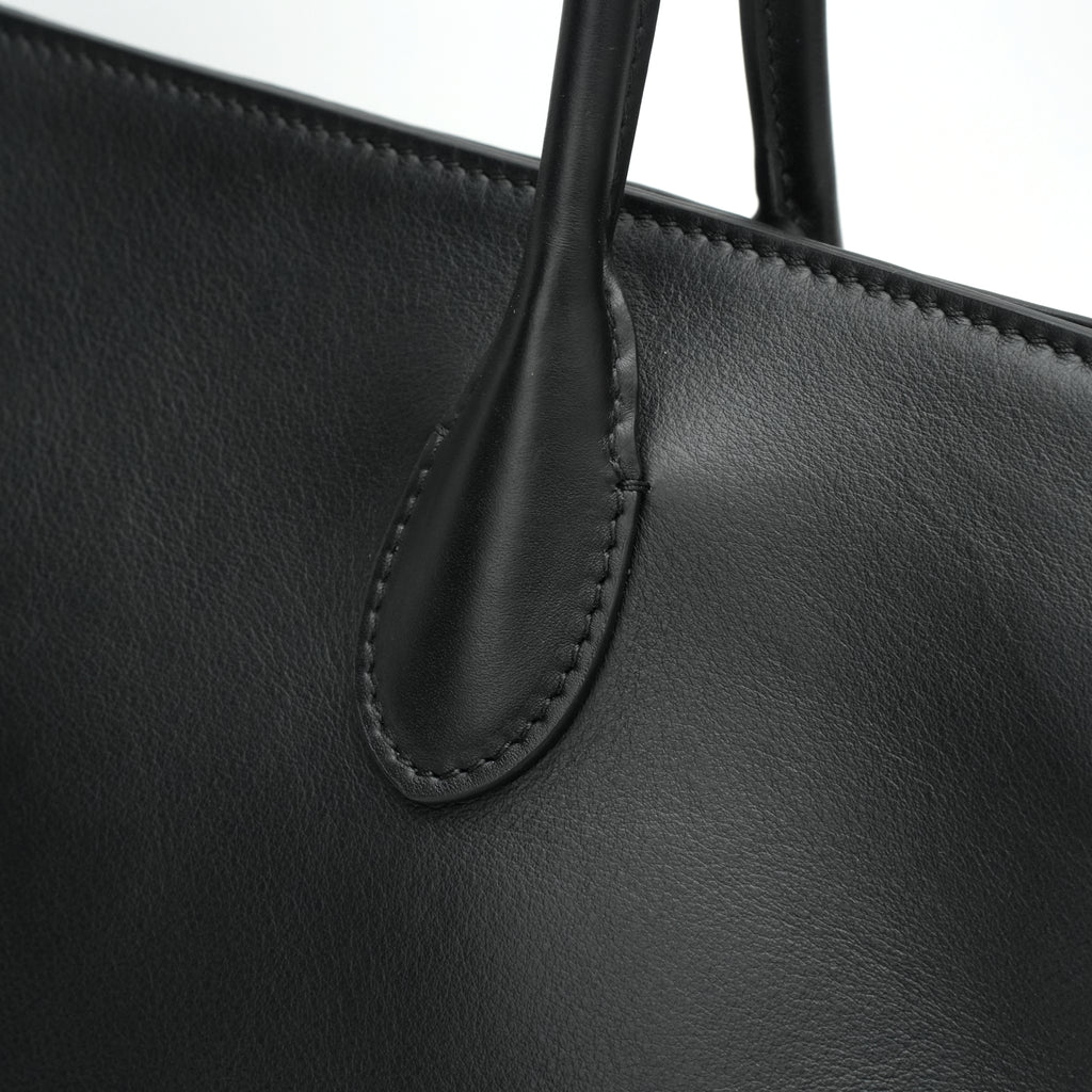 Long Handle Cowhide Commute Bag Luxury Genuine Leather Tote Bag