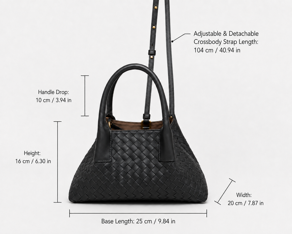 Small Intrecciato Woven Leather Tote Bag
