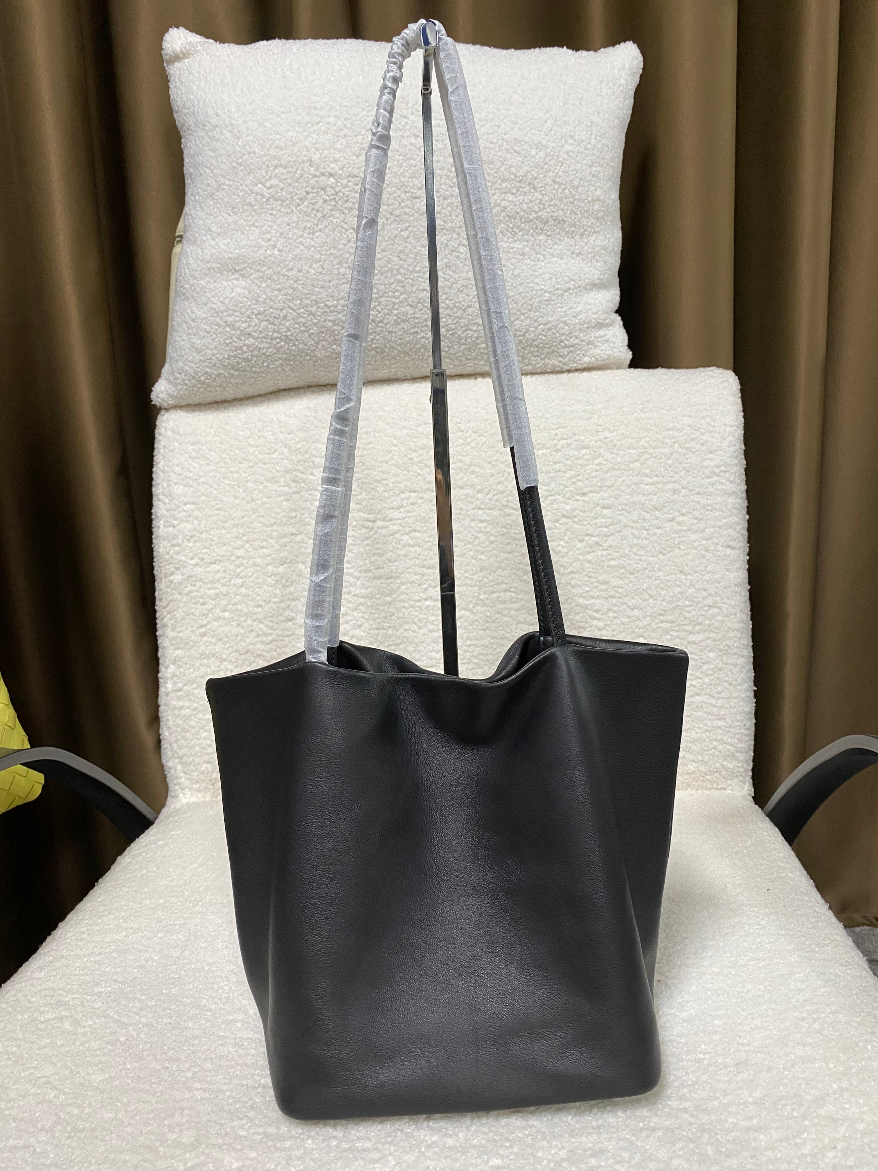 Soft Lambskin Tote Bag — Olive Green