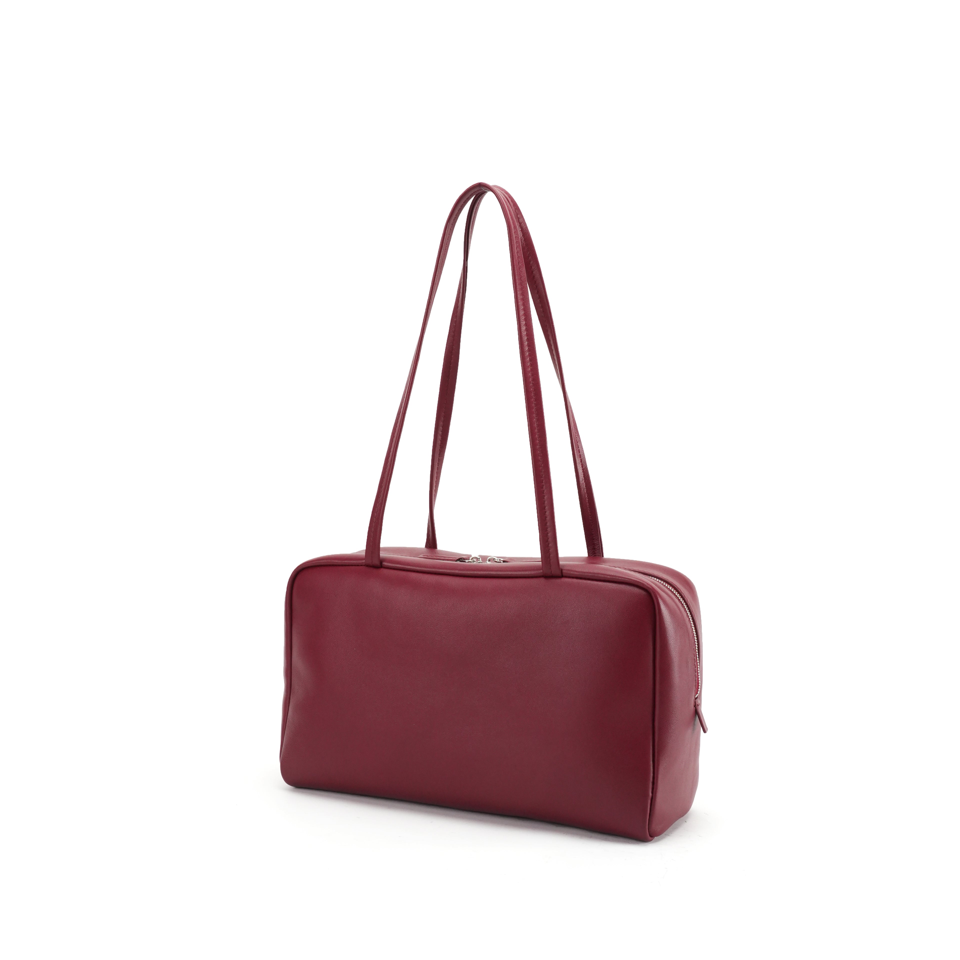 Top Lambskin Bowling Bag Commute Tote Bag