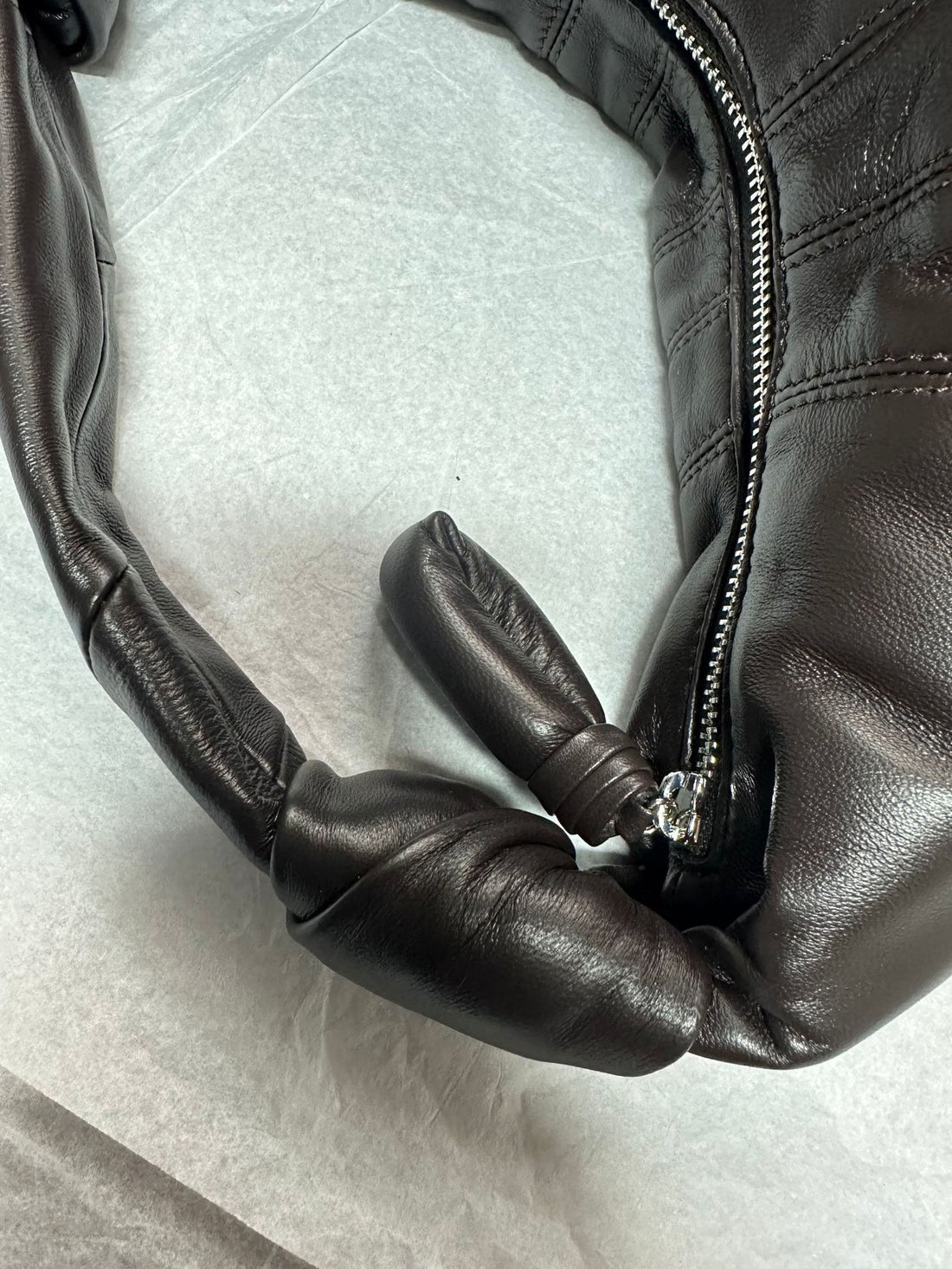 Quiet luxury croissant shoulder bag