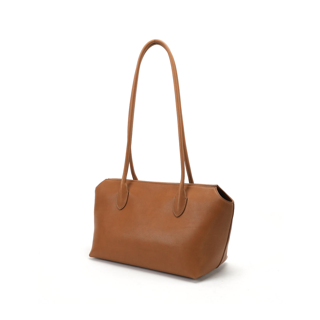 Quiet luxury cowhide shoulder tote detail