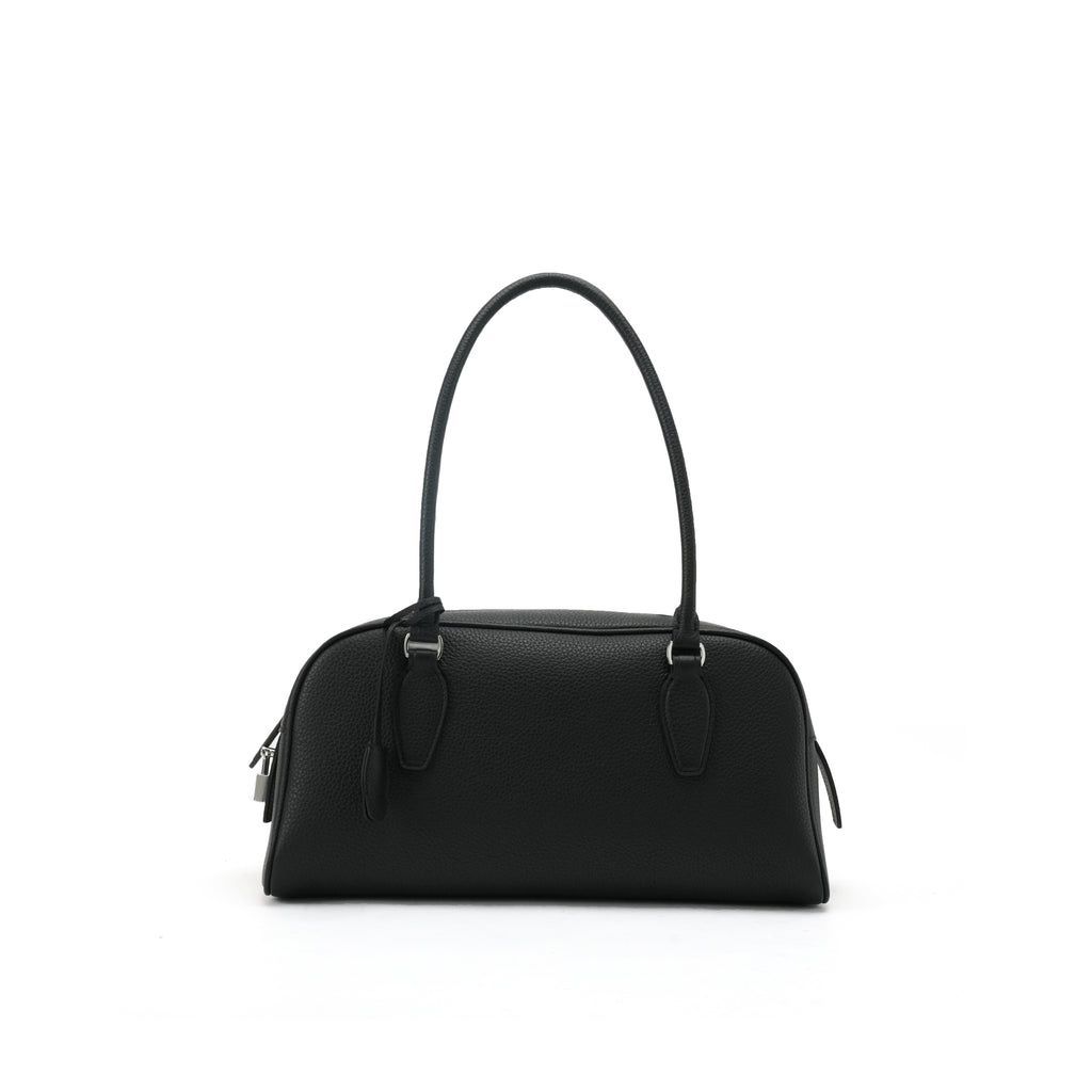 Pebbled Leather Bowling Bag