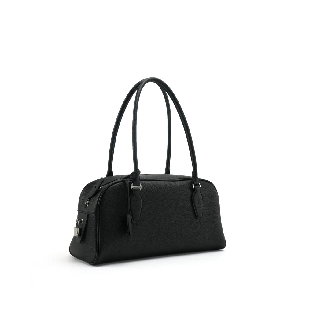 Pebbled Leather Bowling Bag