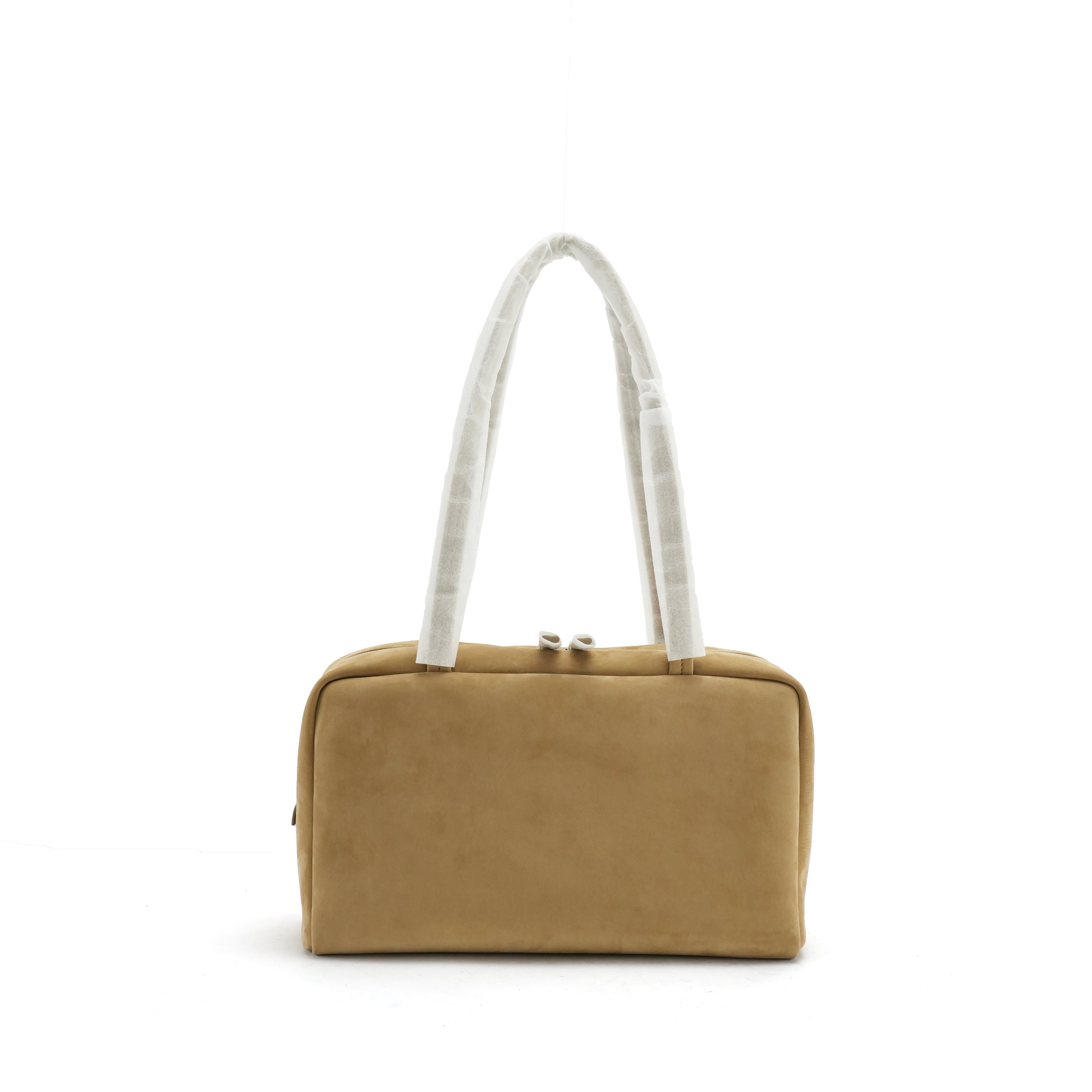 Top Lambskin Bowling Bag Commute Tote Bag