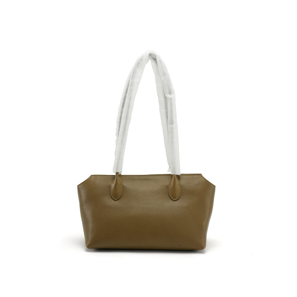 Long Handle Cowhide Commute Bag Luxury Genuine Leather Tote Bag