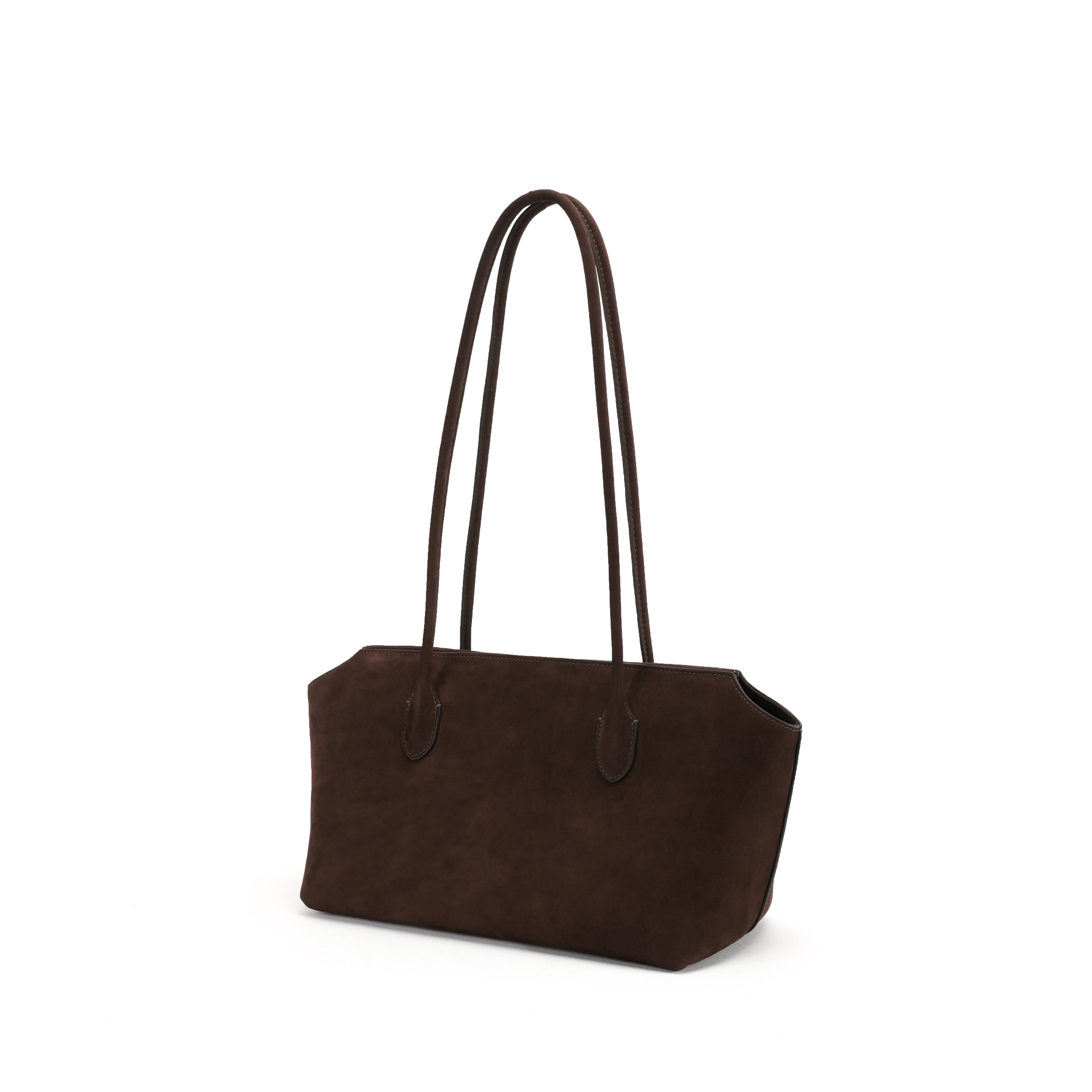 Long Handle Cowhide Commute Bag Luxury Genuine Leather Tote Bag