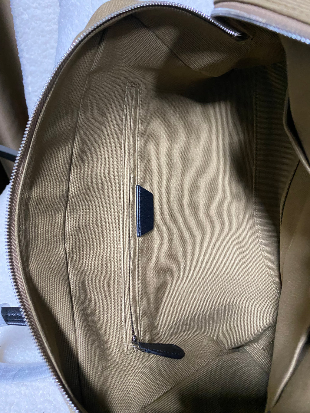 Canvas & Lambskin Minimalist Lightweight Commuter Tote