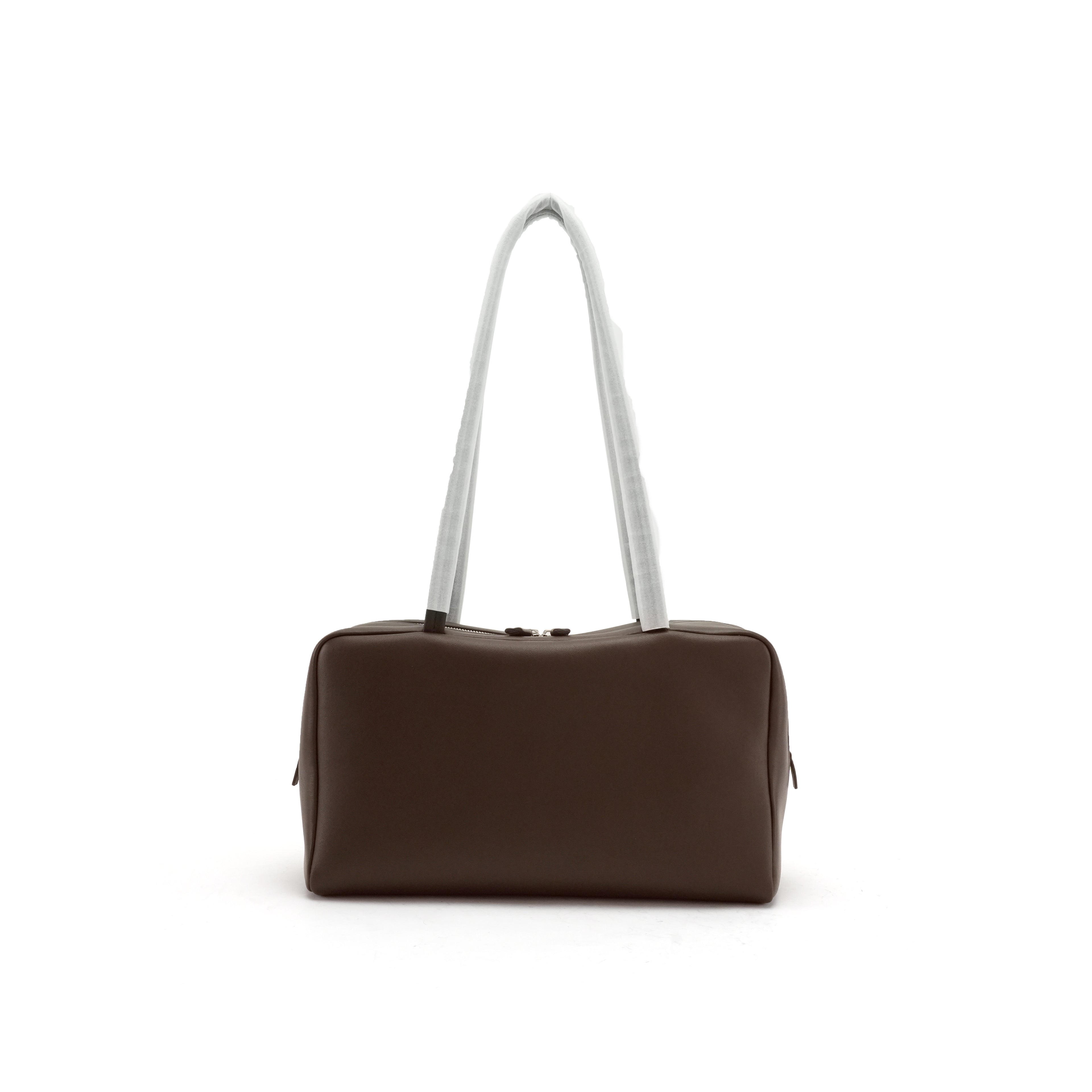 Top Lambskin Bowling Bag Commute Tote Bag