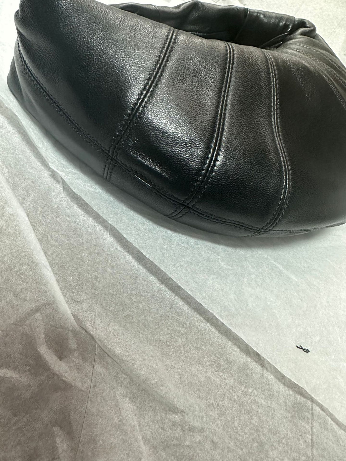 Elegant sheepskin crescent luxury bag