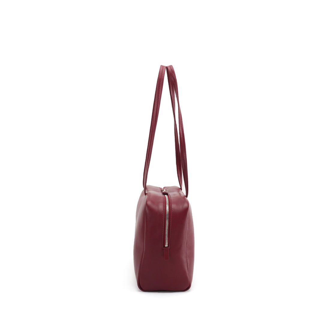 Logo-free lambskin bowling shoulder bag handmade