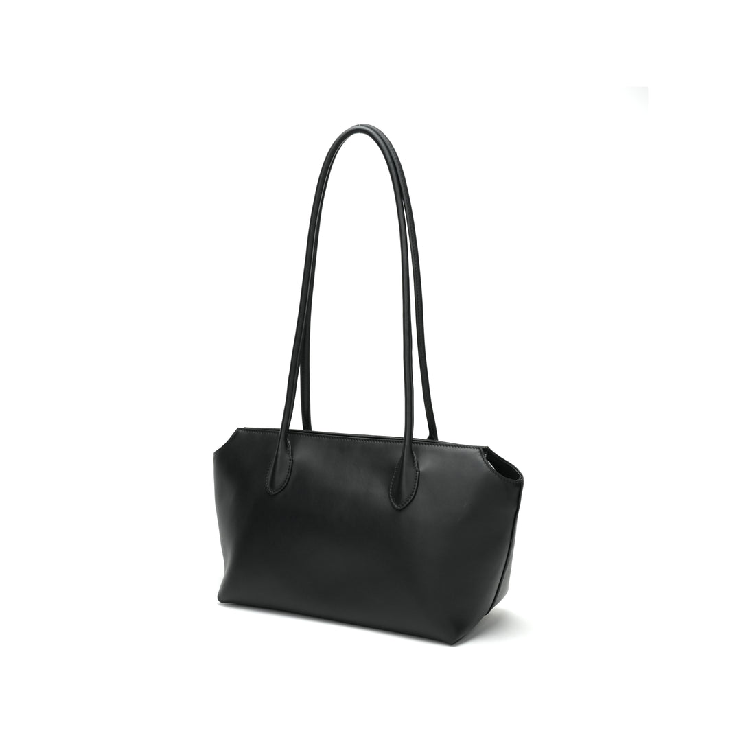 Quiet luxury cowhide shoulder tote detail