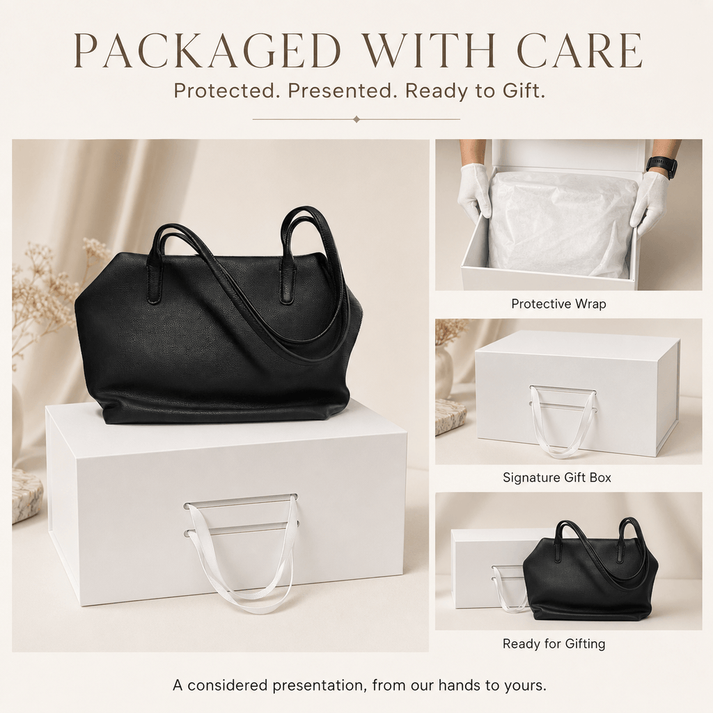 COOLBAGGZ protective wrap and white gift-box packaging for online orders