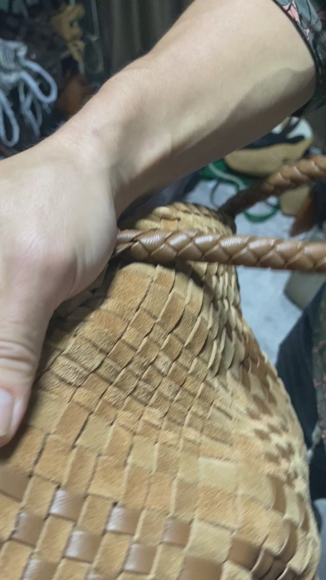 Handwoven Full-Grain Leather Tote Bag