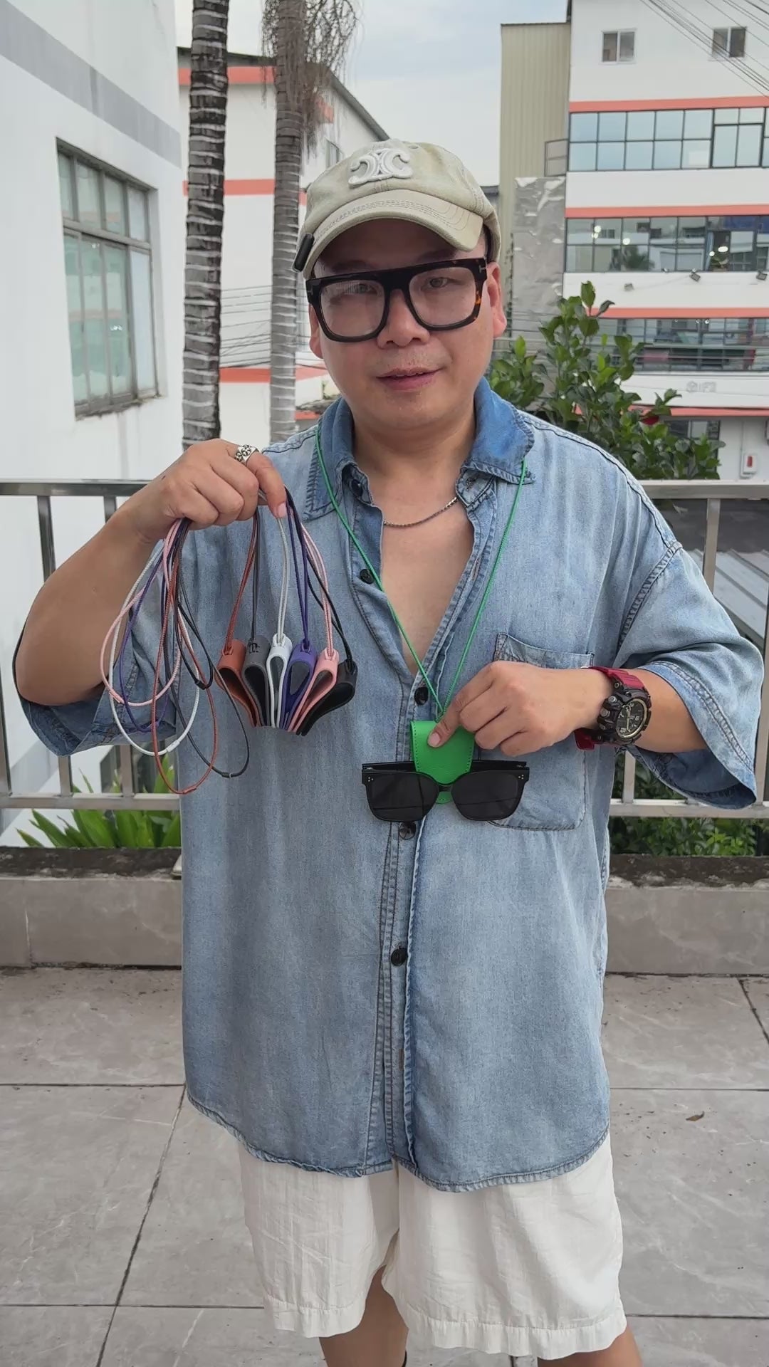 Genuine Leather Eyeglass Holder Necklace — Hands-Free & Stylish