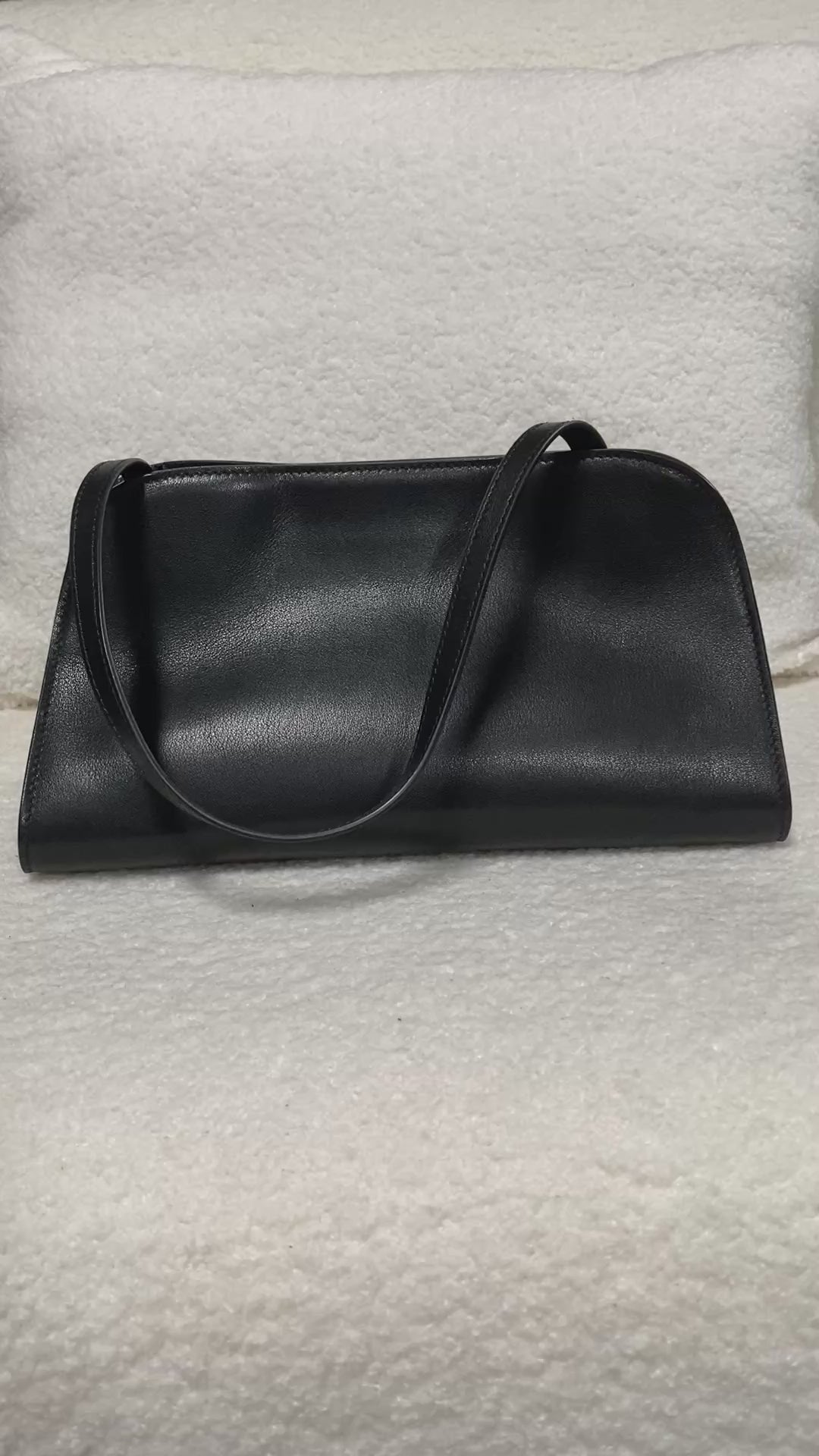 Croc-Embossed Leather Shoulder Bag Minimalist bag